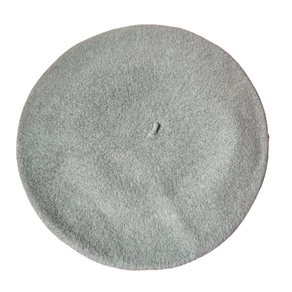 Vintage Lined Grey Wool French Beret